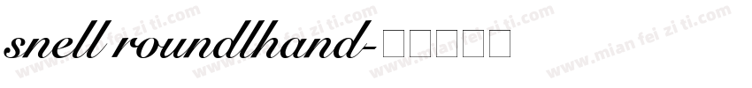 snell roundlhand字体转换